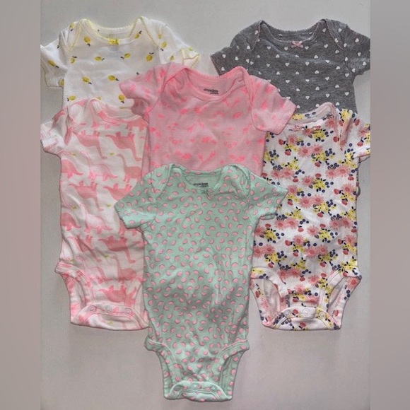 Set of 6 Baby Onesies in Various Colors - Picture 2 of 9
